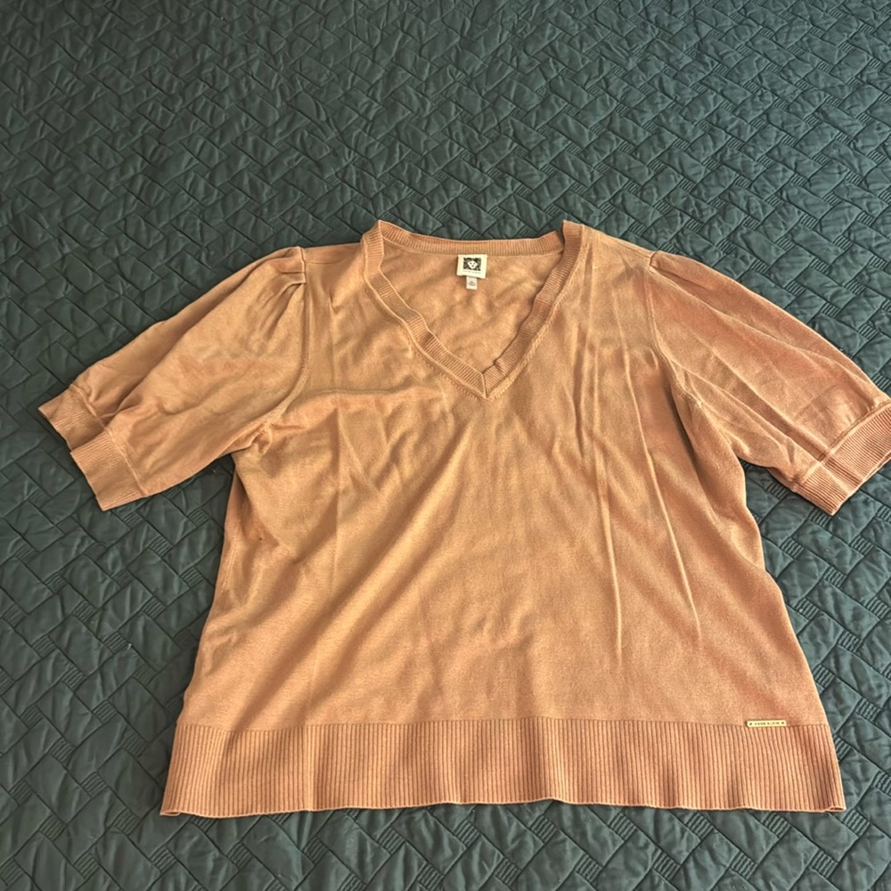 Anne Klein XL sweater top - short sleeve (New without tags)